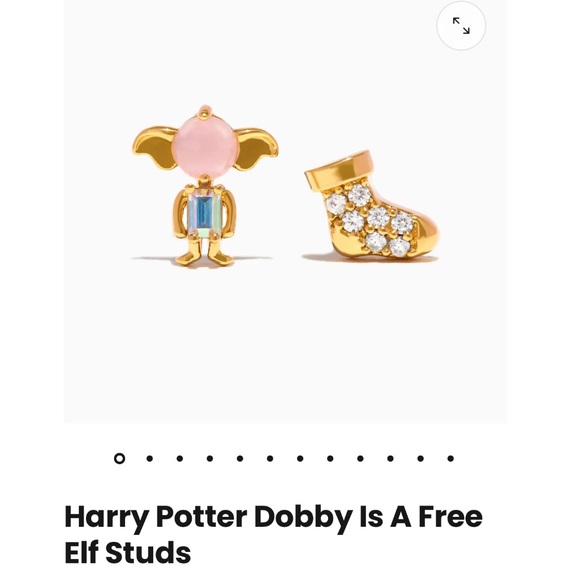 SOLD! Girls Crew Harry Potter Dobby is a Free Elf Earrings Studs Set NWOT - Picture 1 of 3